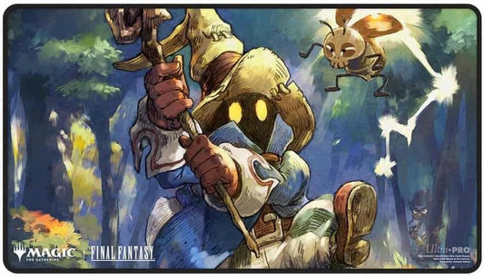 FINAL FANTASY Black Stitched Playmat for Magic: The Gathering - Vivi Ornitier