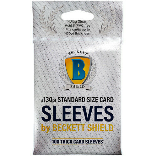 Beckett Shield Thick Collectible Card Sleeves 100 CT - Smooth & Tough Compatible with Pokemon, Yugioh, Magic The Gathering